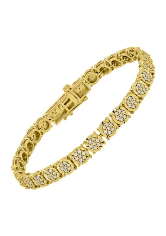 1 ct. t.w. Diamond Tennis Bracelet in Gold Over Sterling Silver