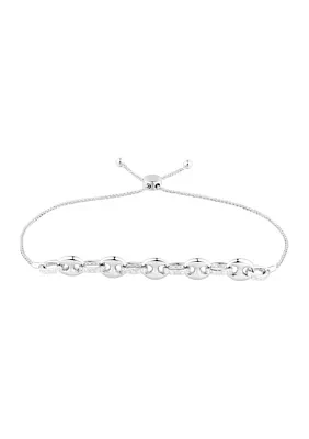 1/2 ct. t.w. Diamond Bolo Bracelet in Sterling Silver