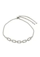 1/4 ct. t.w. Diamond Bolo Bracelet in Sterling Silver