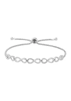 1/4 ct. t.w. Diamond Bolo Bracelet in Sterling Silver 