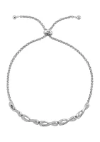 1/4 ct. t.w. Diamond Bolo Bracelet in Sterling Silver 