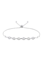 1/4 ct. t.w. Diamond Mariner Bracelet in Sterling Silver