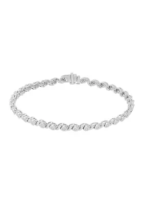 1/4 ct. t.w. Lab Created Diamond Tennis Bracelet in Sterling Silver