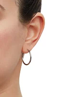 Tube Hoop Earrings in 14K White Gold