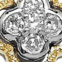 0.19 ct. t.w. Diamond Cross Pendant in Sterling Silver & 10K Yellow Gold