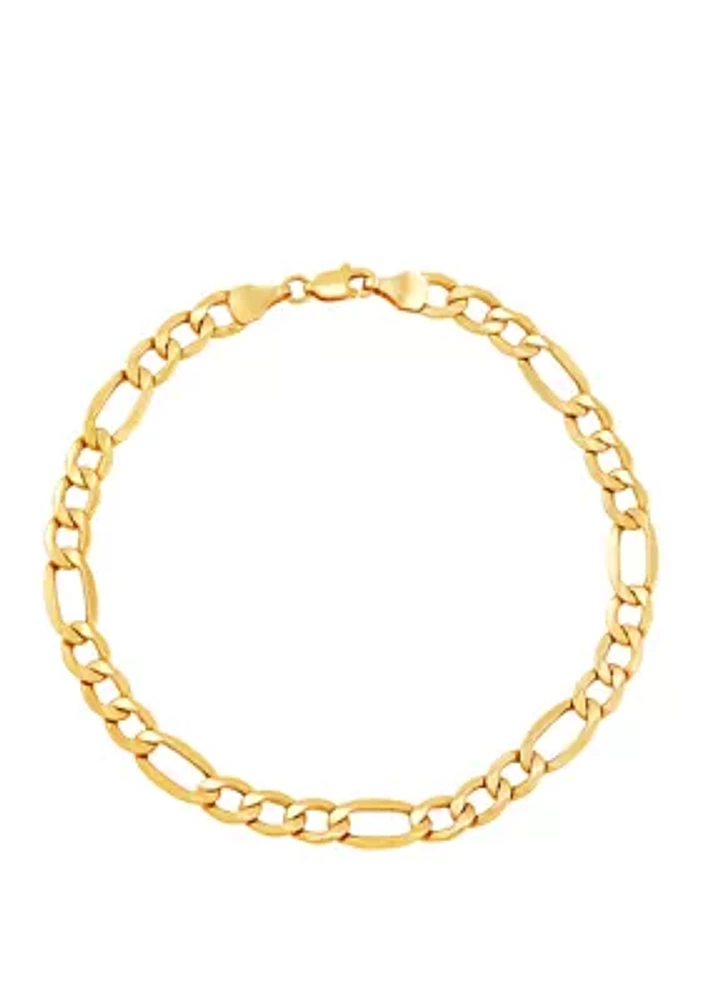 Air Solid Light 10K Yellow Gold Chain Bracelet 