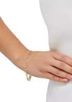 Air Solid Light 10K Yellow Gold Chain Bracelet 