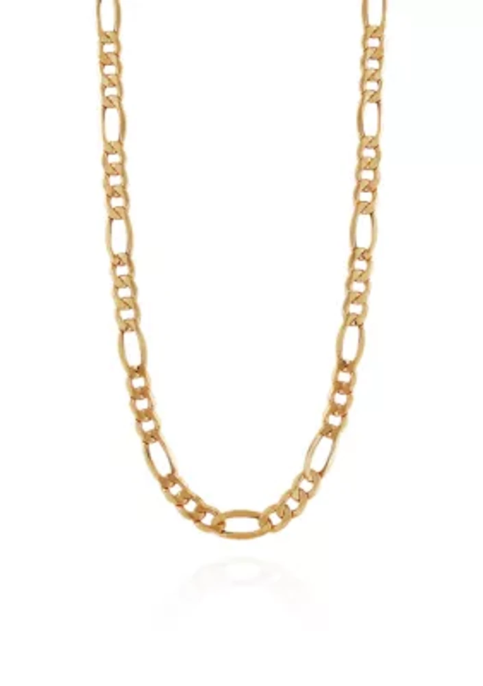 Figaro Necklace in 10k Yellow Gold