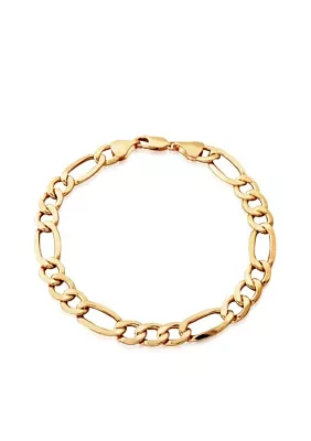 Mens Figaro Bracelet in 10K Yellow Gold