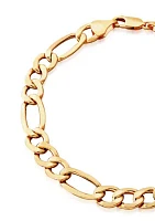 Mens Figaro Bracelet in 10K Yellow Gold