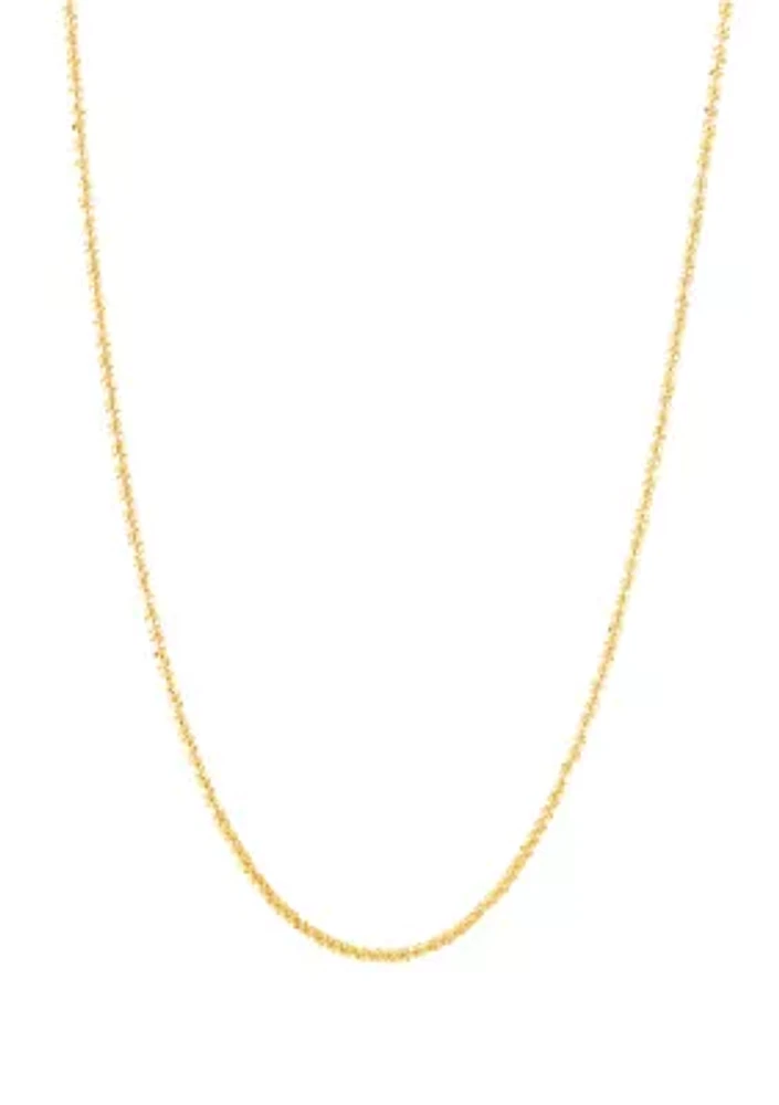 1.25 Millimeter Tist Criss Cross Chain in 14K Yellow Gold