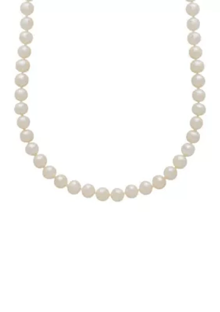 14K Yellow Gold Freshwater Pearl Strand Necklace