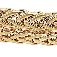 5.2 Millimeter Hollow Double Row Bracelet in 14K Yellow Gold