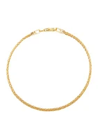 5.2 Millimeter Hollow Double Row Bracelet in 14K Yellow Gold