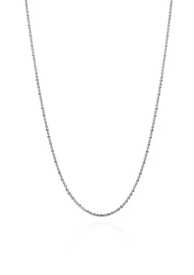 14K Gold Crisscross Sparkle Chain Necklace