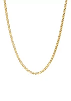 Heavy Hollow Round Box Chain in 14K Yellow Gold