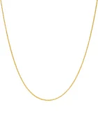 Solid Round 12 Side Wheat Chain in 14K Yellow Gold