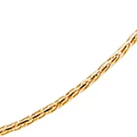 Solid Wheat Chain in 14K Yellow Gold