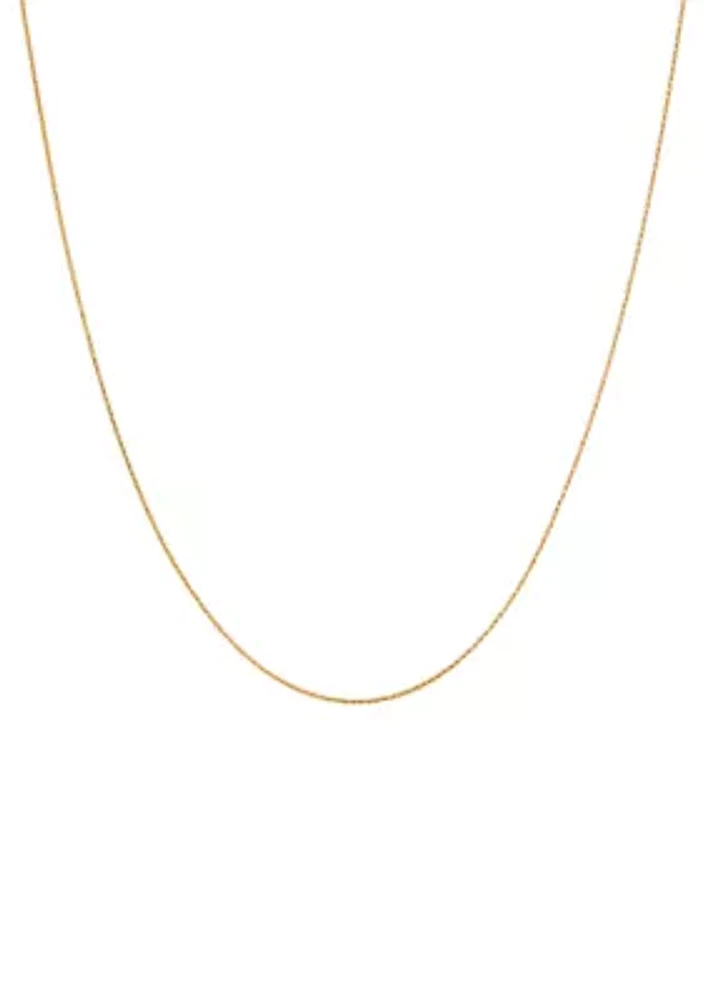 Solid Wheat Chain in 14K Yellow Gold