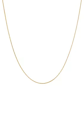 Solid Wheat Chain in 14K Yellow Gold