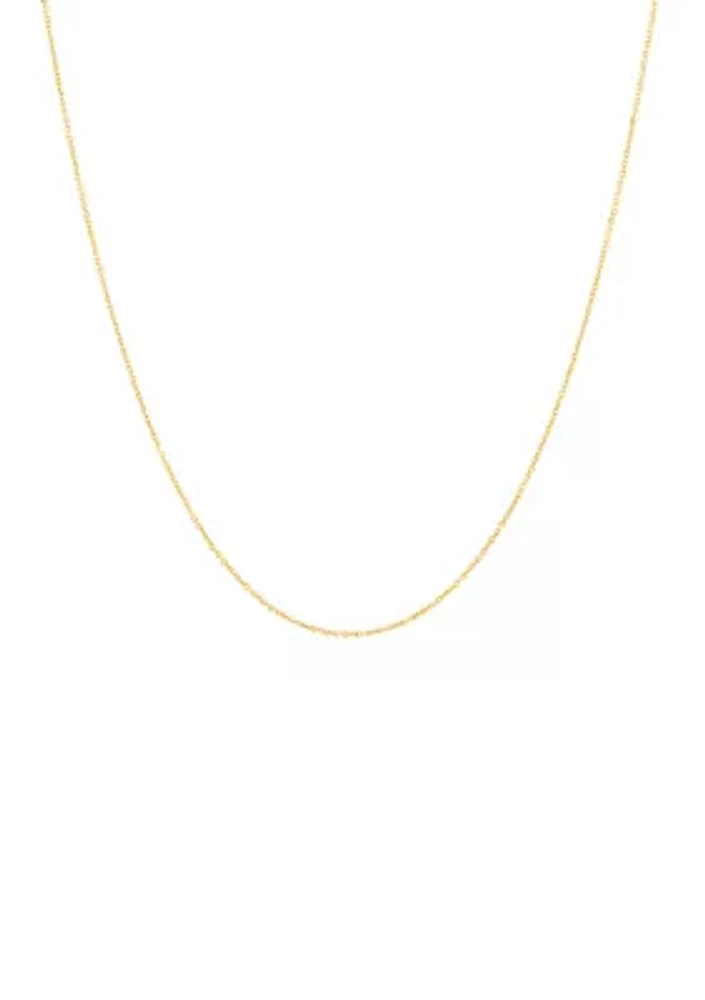 18 Inch Fantasy Chain Necklace in 14K Yellow Gold