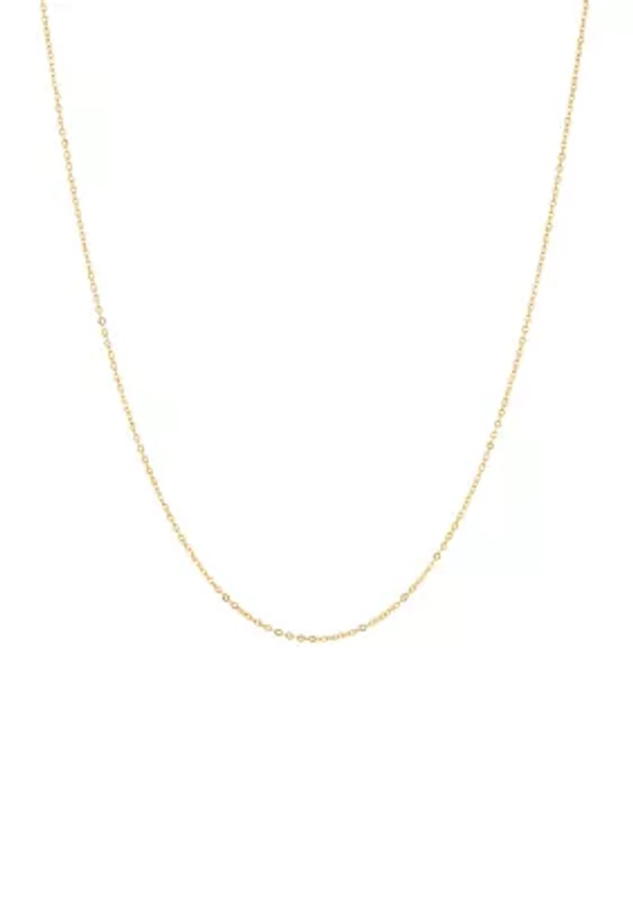 18 Inch Hammered Fantasy Chain in 14K Yellow Gold