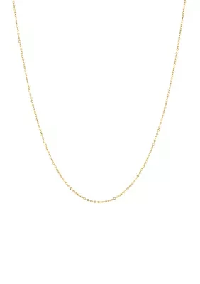 18 Inch Hammered Fantasy Chain in 14K Yellow Gold