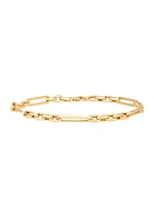 Hollow Link Bracelet in 14K Yellow Gold