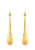 14k Yellow Gold Teardrop Earrings