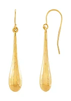 14k Yellow Gold Teardrop Earrings