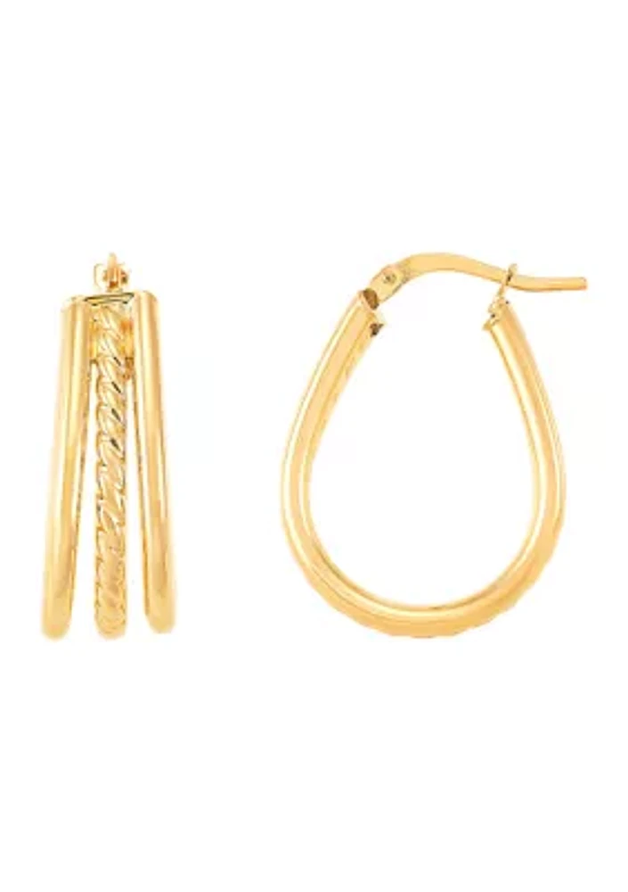 Hoop Earrings in 14K Yellow Gold