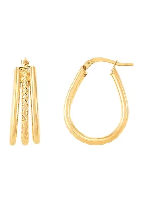 Hoop Earrings in 14K Yellow Gold