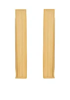 Polished Square Stick Earrings in 14K Gold