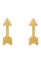 Arrow Stud Earrings in 14k Yellow Gold