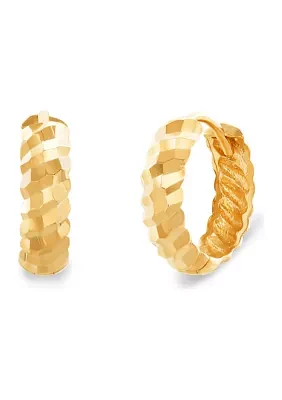 Huggie Earrings in 14K Yellow Gold