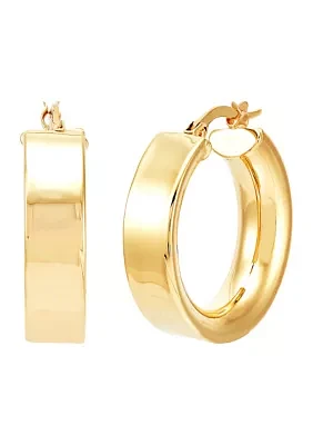 Bold Hoop Earrings in 14K Yellow Gold