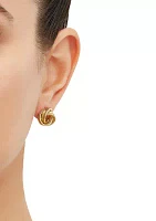 Text Loveknock Stud Earrings in 14K Yellow Gold