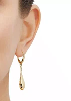 Eggplant Drop Earrings in 14K Yellow Gold