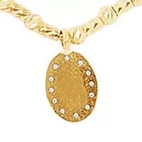 Cross and Medal Dangle Necklace in 14K Yellow Gold