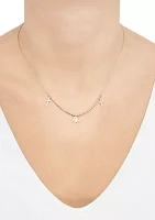 Cross and Medal Dangle Necklace in 14K Yellow Gold