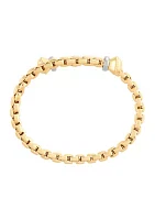 Bypass Design Bangle Bracelet in 14K Two Tone Gold