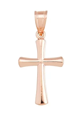 Cross Pendant in 14K Rose Gold