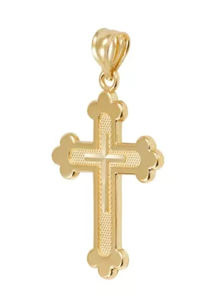 Small Cross  Pendant in 14K Yellow Gold