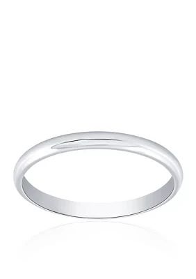 Polished Wedding Band 14K White Gold