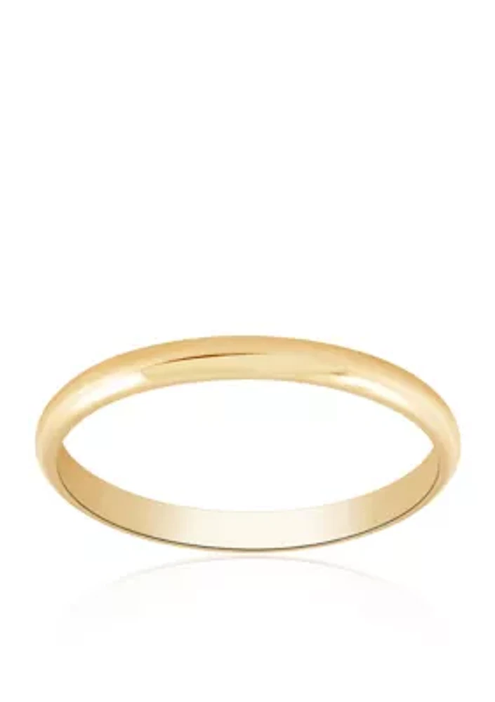 Polished Wedding Band Ring 14k Yellow Gold