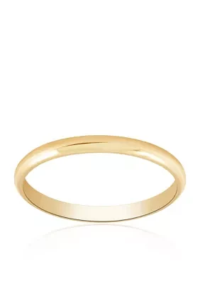 Polished Wedding Band Ring 14k Yellow Gold