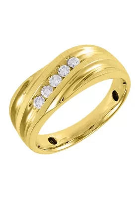 1/4 ct. t.w. Diamond Gents Ring in 10K Yellow Gold