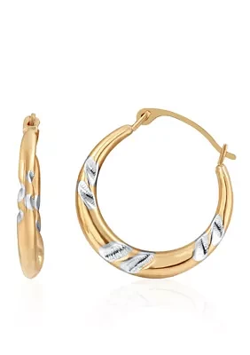 14K Yellow Gold Hoop Earrings