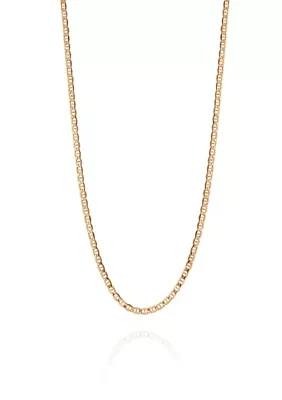 Bevelled Chain Necklace in 14K Yellow Gold