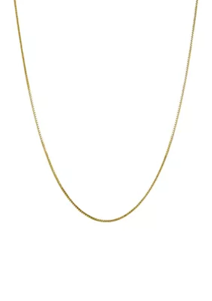 Micro Bead Slider Chain Necklace in Gold Over Silver